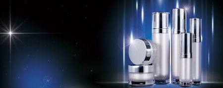 Confezione cosmetica e per la cura della pelle di lusso a forma rotonda in acrilico - serie Gloria Eterna